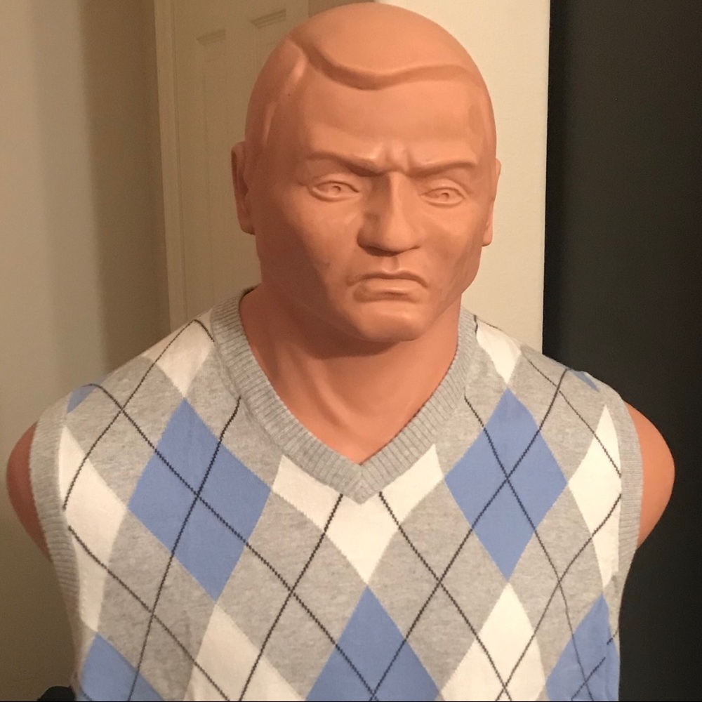 Lands End V-Neck Argyle Sweater XXL